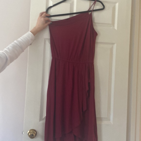 Ann Taylor Medium Petite single shoulder strap red dress - Picture 4 of 4